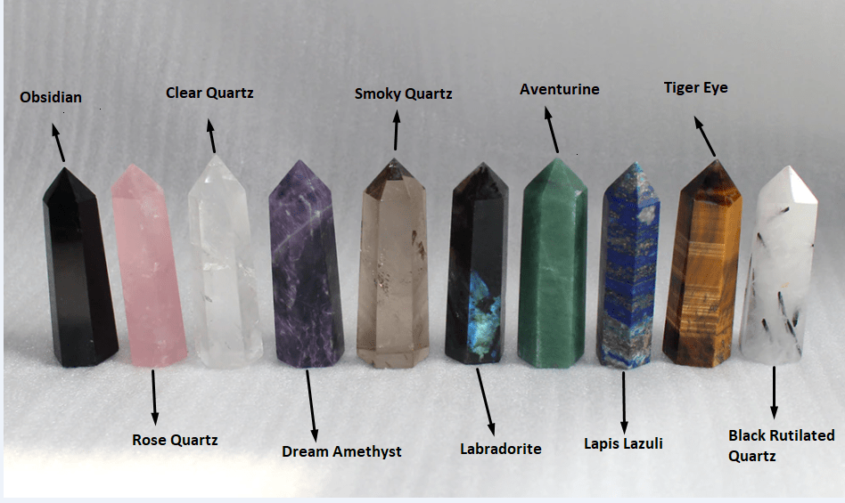 10 Natural Crystal points collection