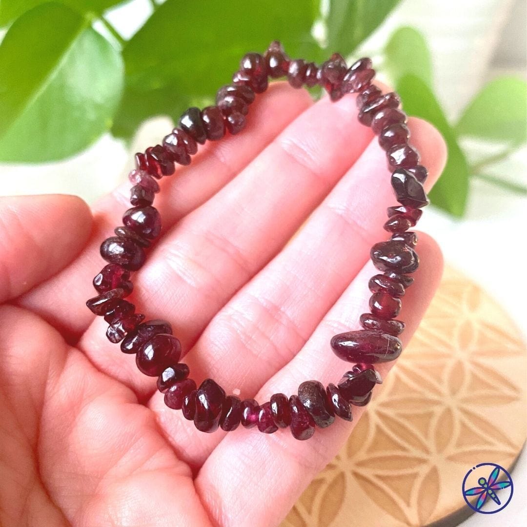 Garnet Chips Bracelet