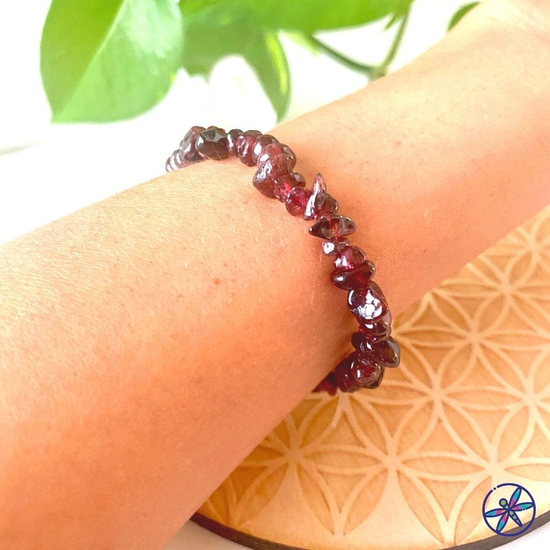 Garnet Chips Bracelet