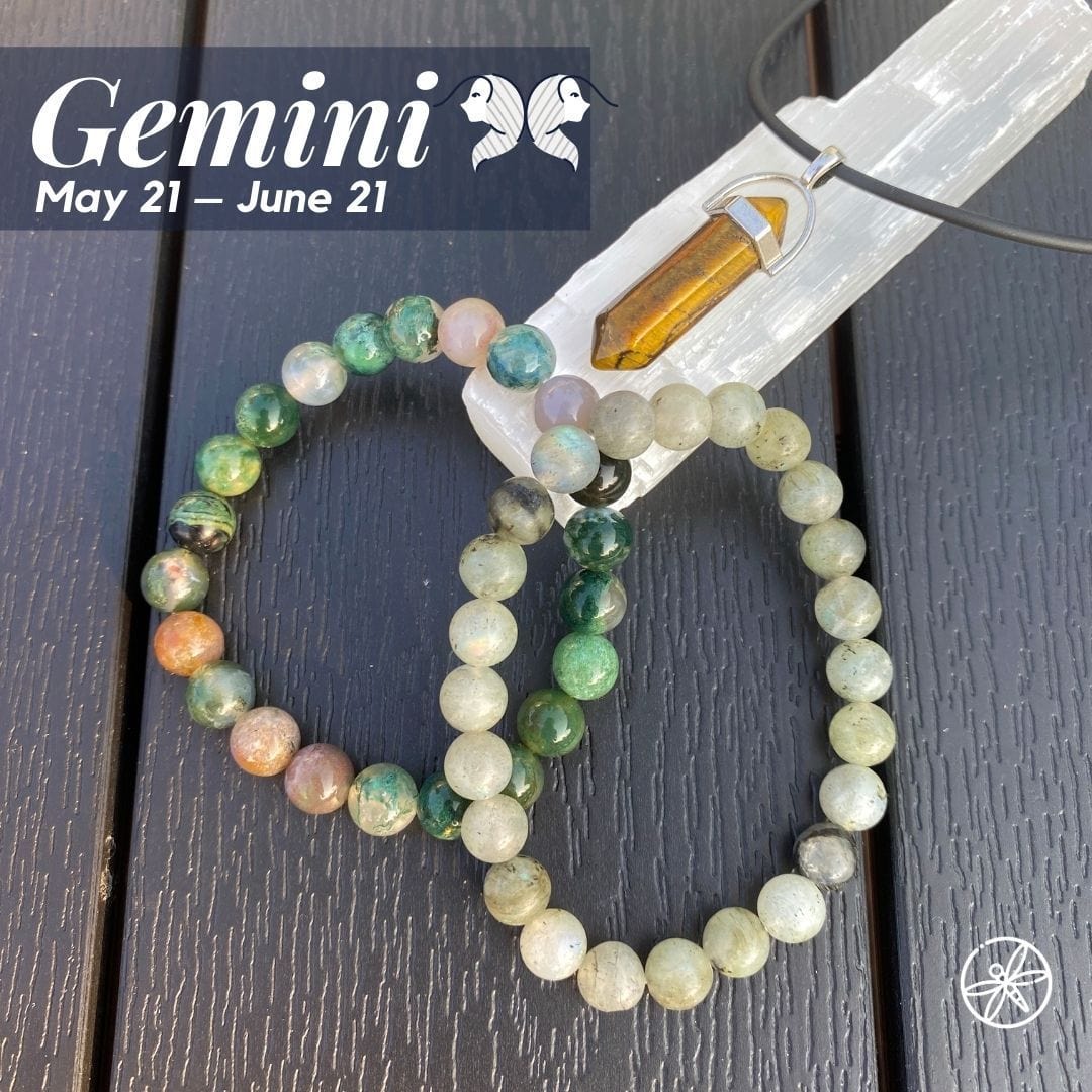 Gemini Zodiac Crystal jewelry set