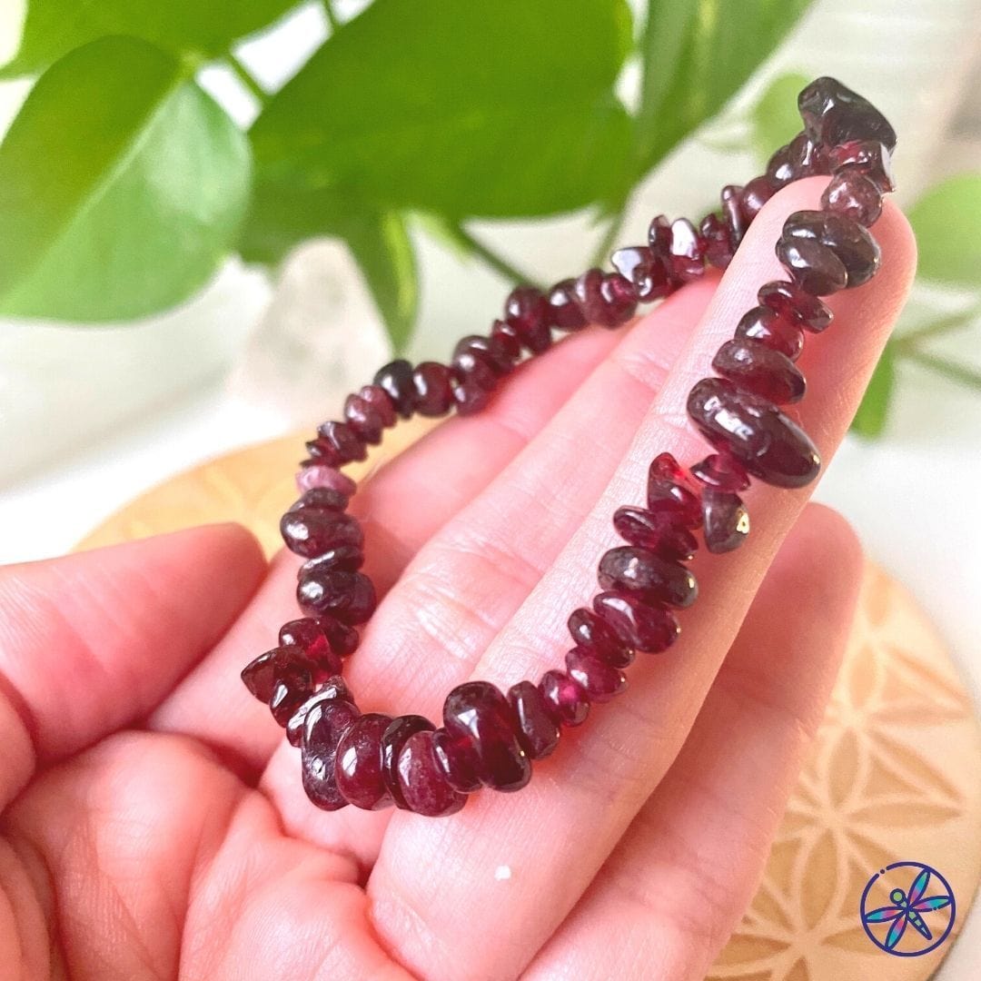 Garnet Chips Bracelet