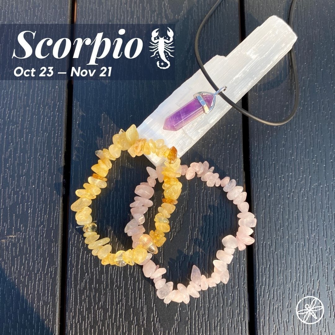 Scorpio Zodiac Crystal jewelry set