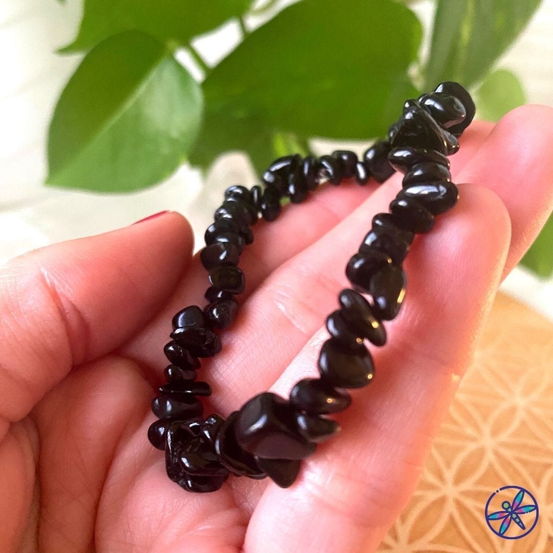 Black Tourmaline Chips Bracelet