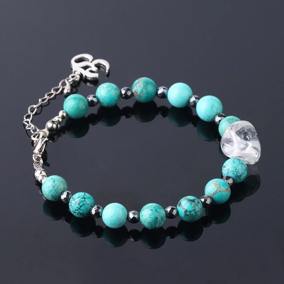 Turquoise Bracelet with Clear Quartz