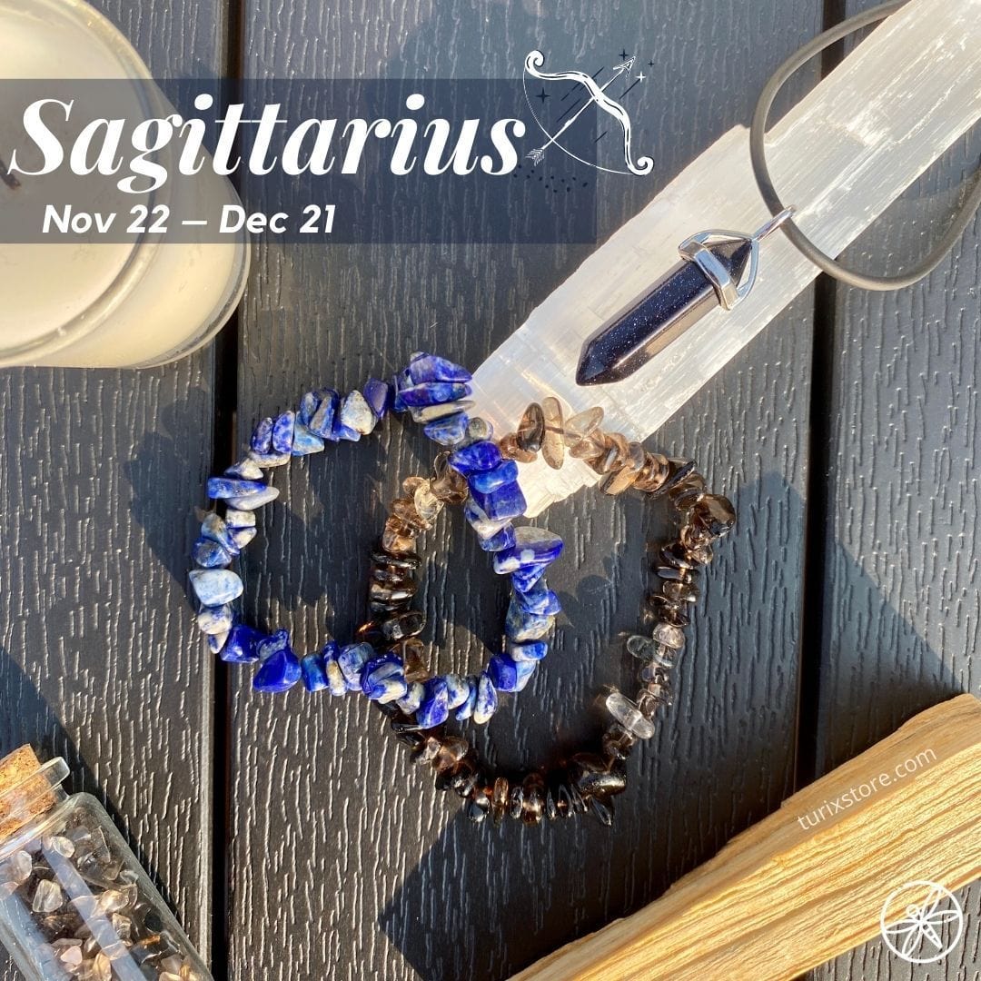 Sagittarius Zodiac Crystal jewelry set