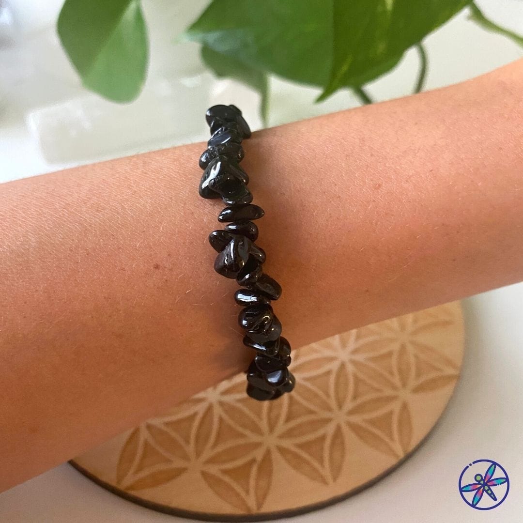 Black Tourmaline Chips Bracelet