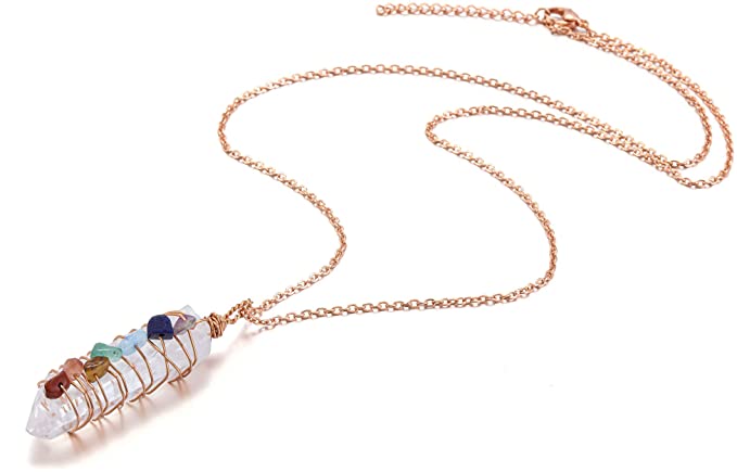 Chakra Quartz Necklace