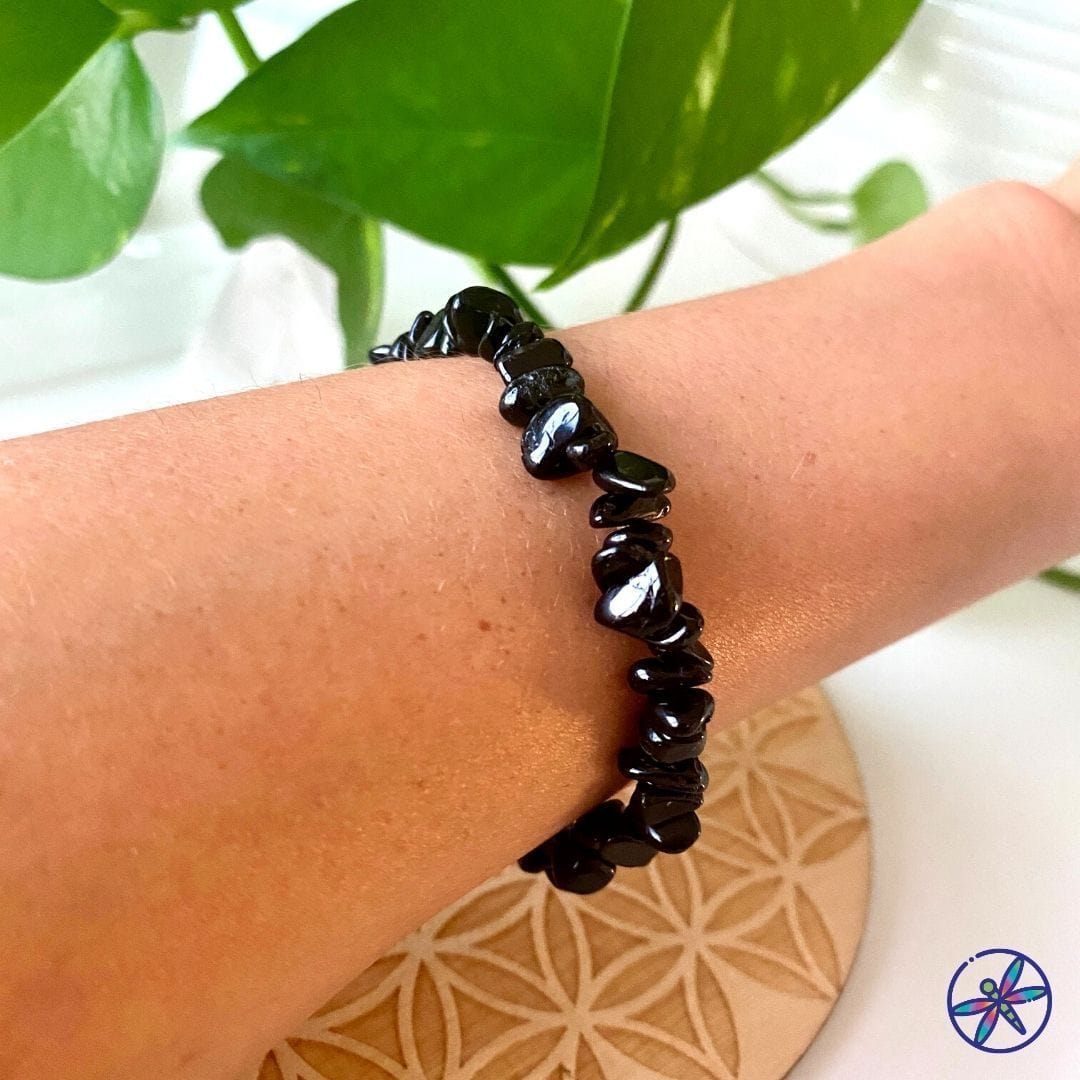 Black Tourmaline Chips Bracelet