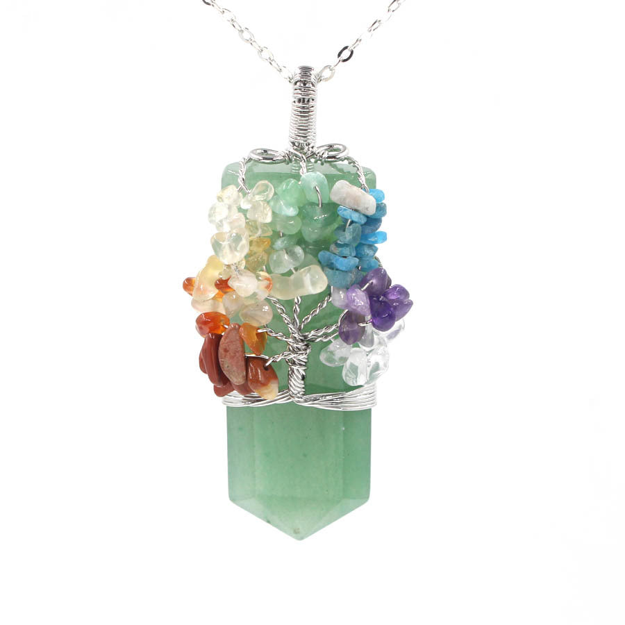 Tree Of Life Chakra Quartz Necklace