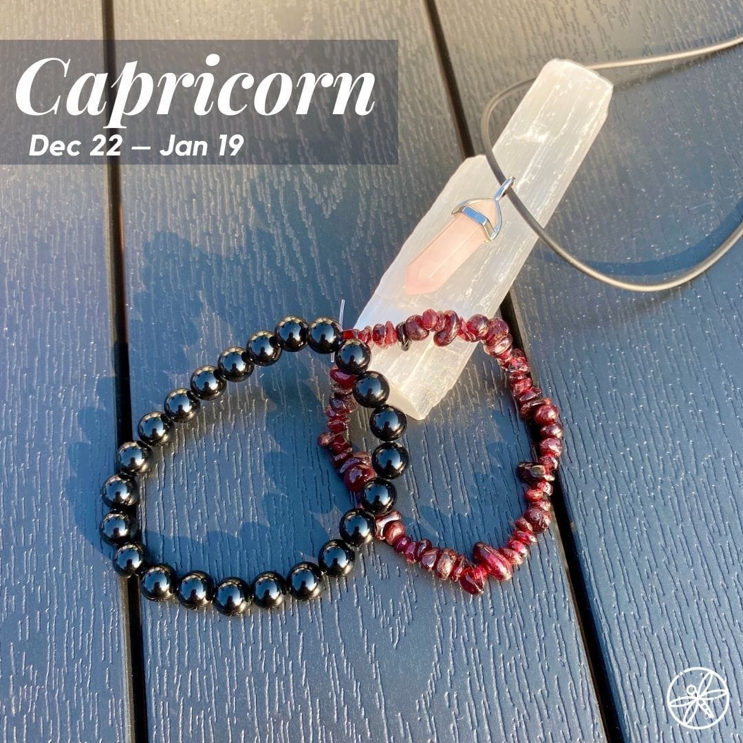 Capricorn Zodiac Crystal jewelry set