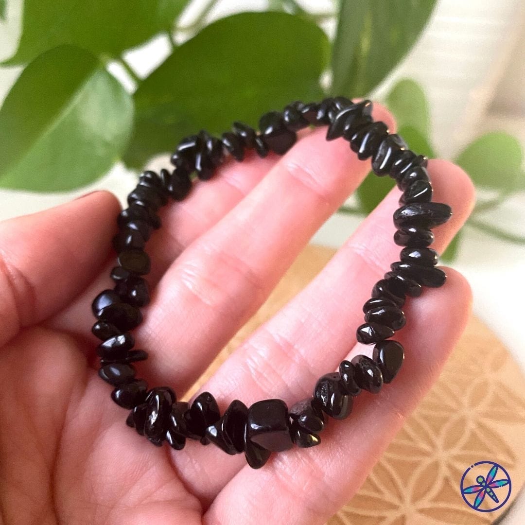 Black Tourmaline Chips Bracelet