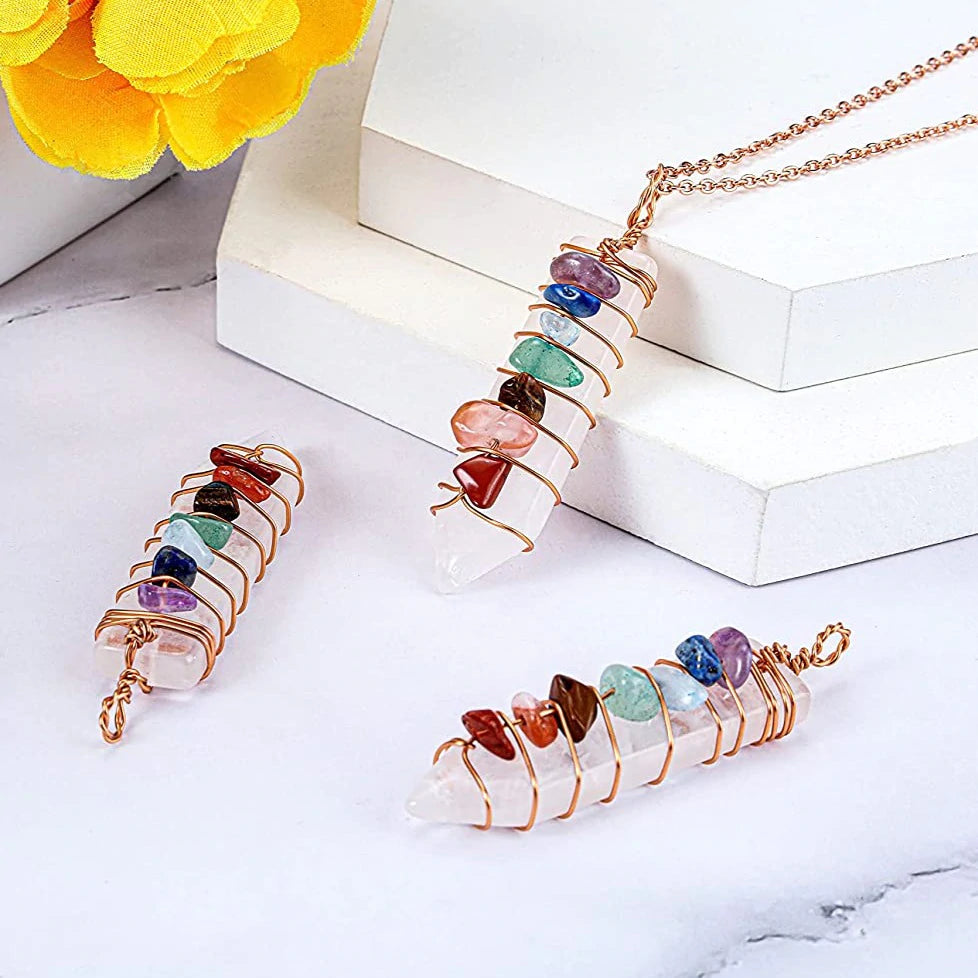 Chakra Quartz Necklace