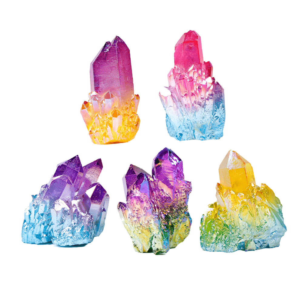 Aura Quartz Colorful Clusters