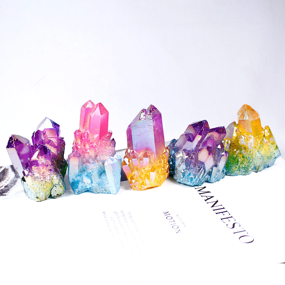 Aura Quartz Colorful Clusters