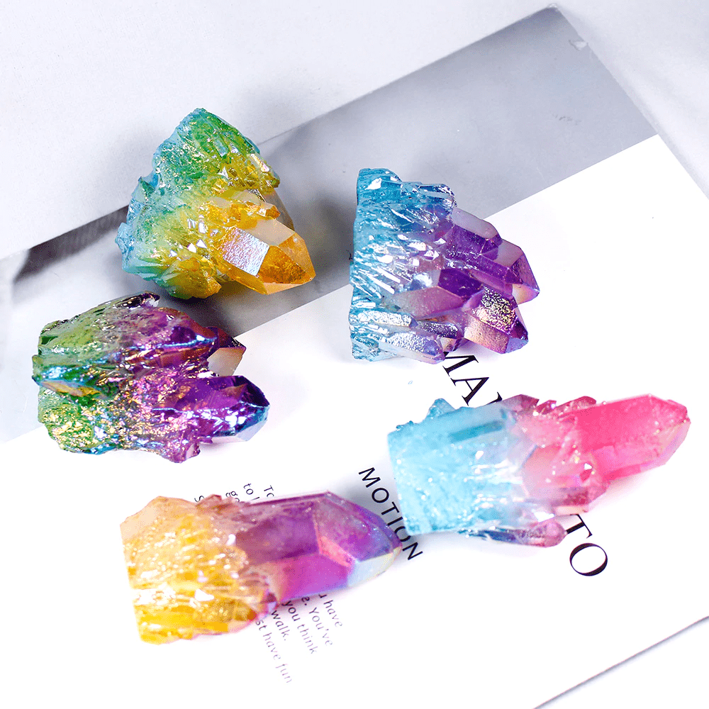 Aura Quartz Colorful Clusters