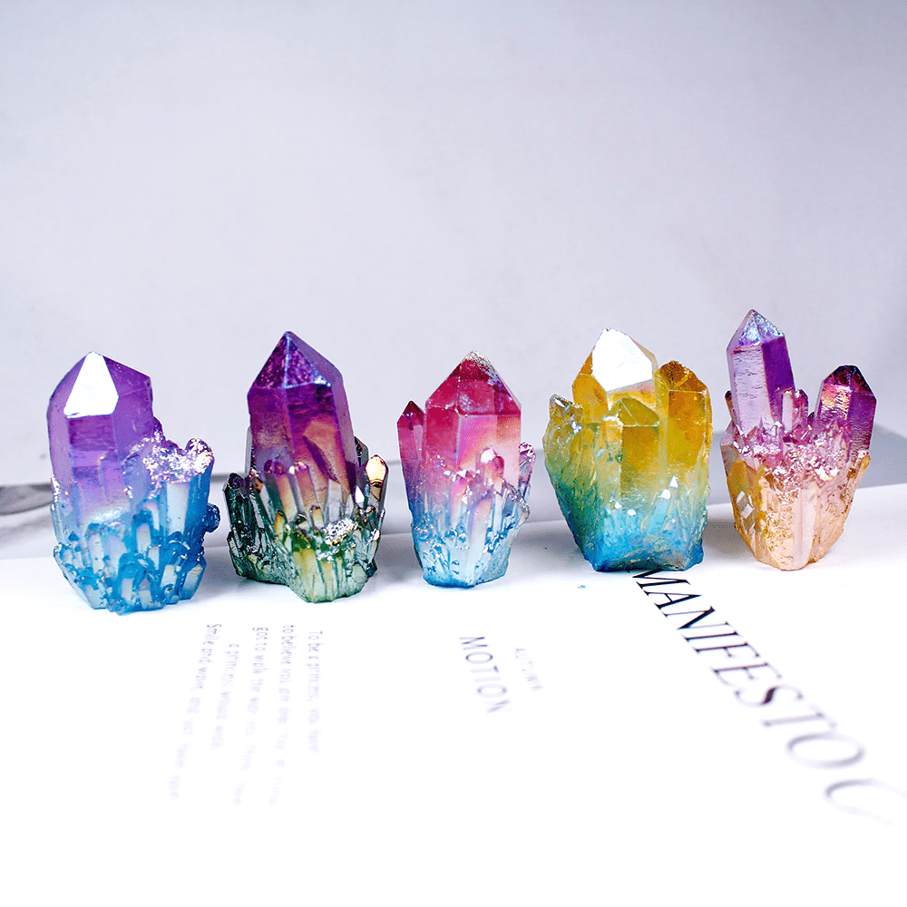 Aura Quartz Colorful Clusters