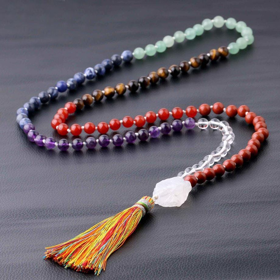 7 Chakras Crystals Mala