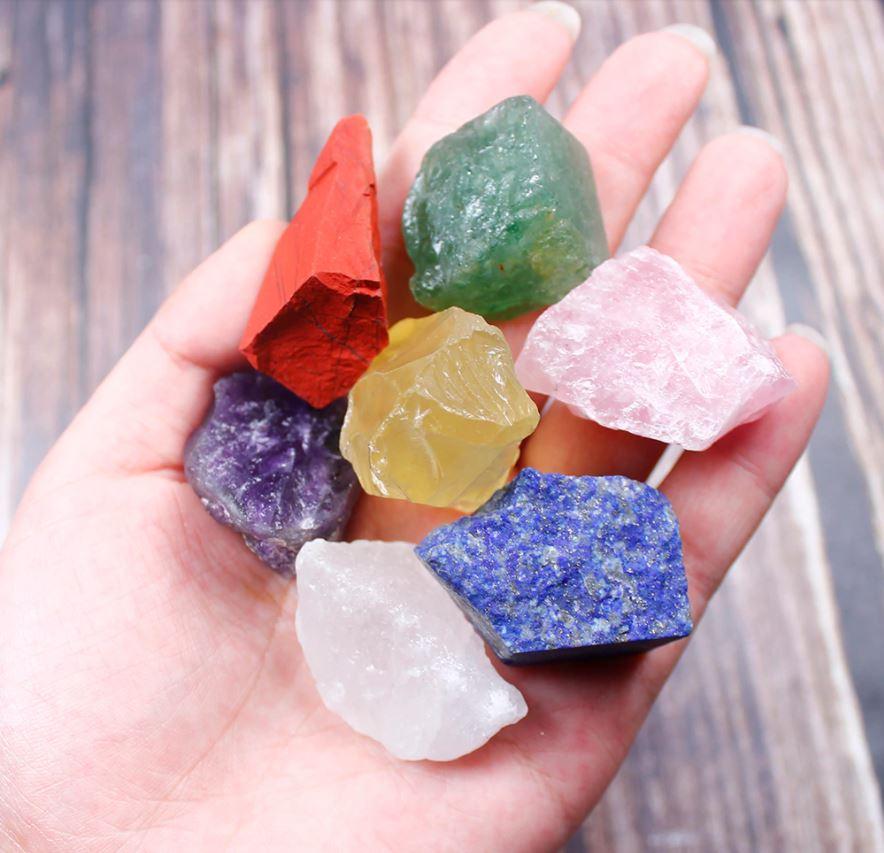 7 Chakras Raw Crystal Set