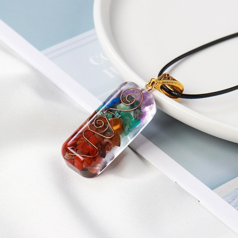 Orgone Energy Necklace -  7 Chakra Crystals