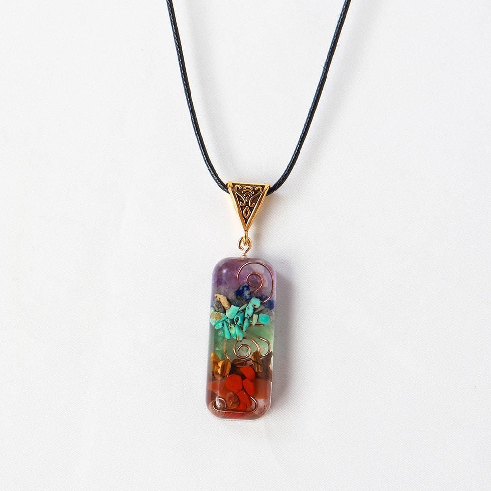 Orgone Energy Necklace -  7 Chakra Crystals