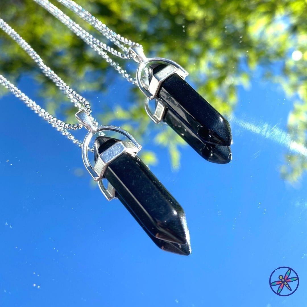 Black Onyx Crystal Pendant