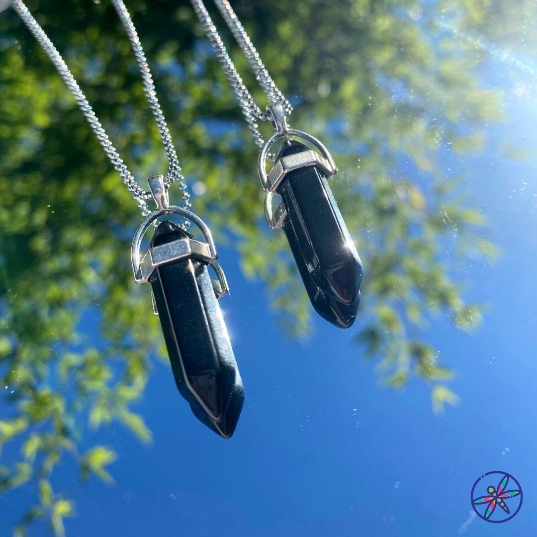 Black Onyx Crystal Pendant