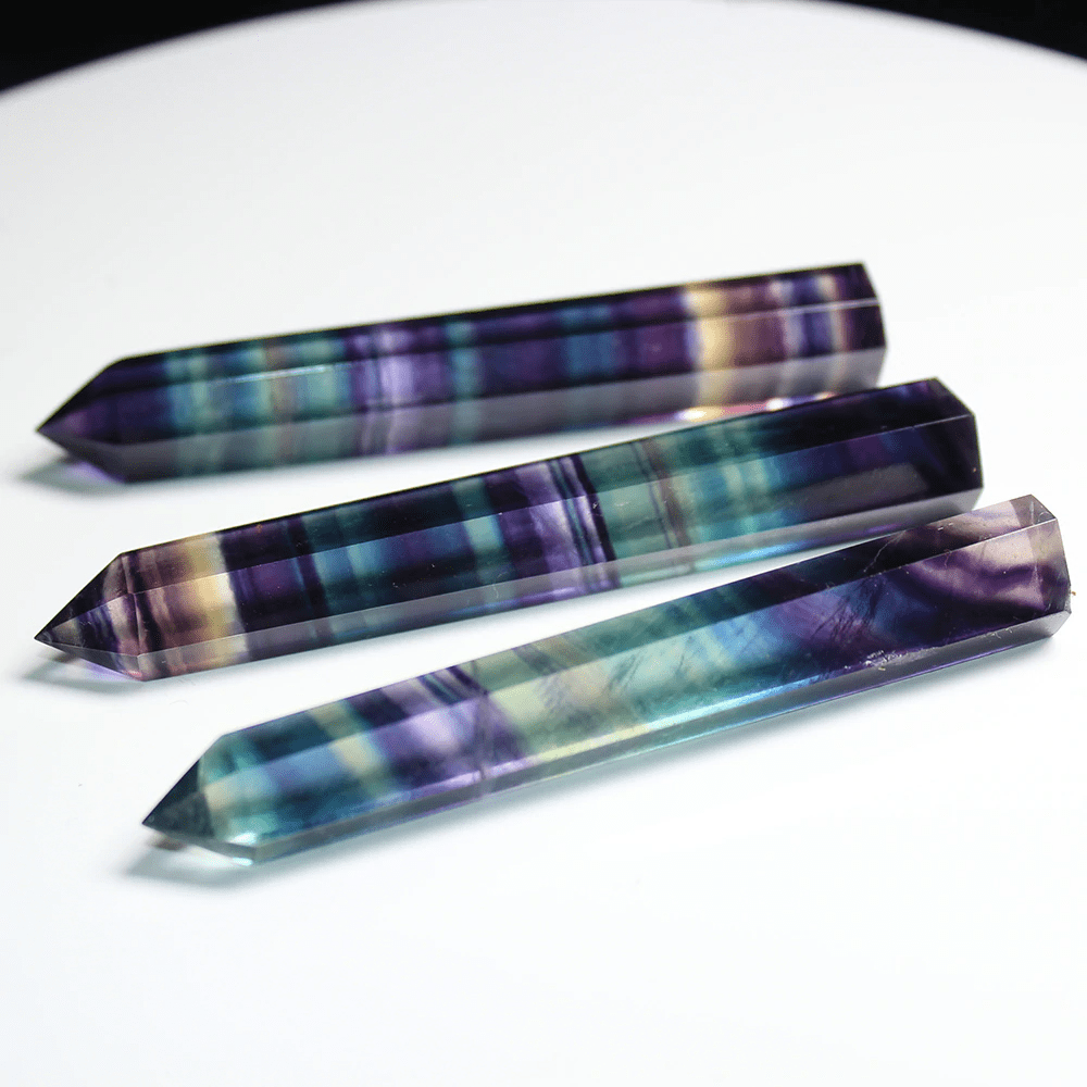 Rainbow Fluorite Points