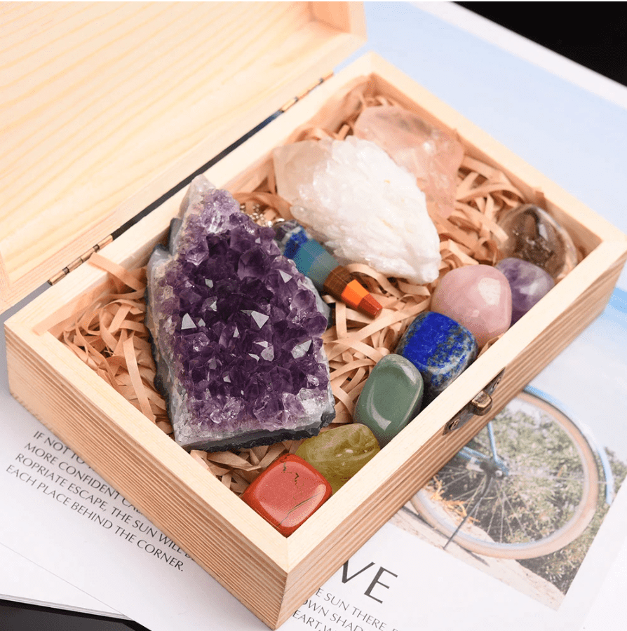 The Master Crystal Gift Set + Wooden Box - 11 pc.