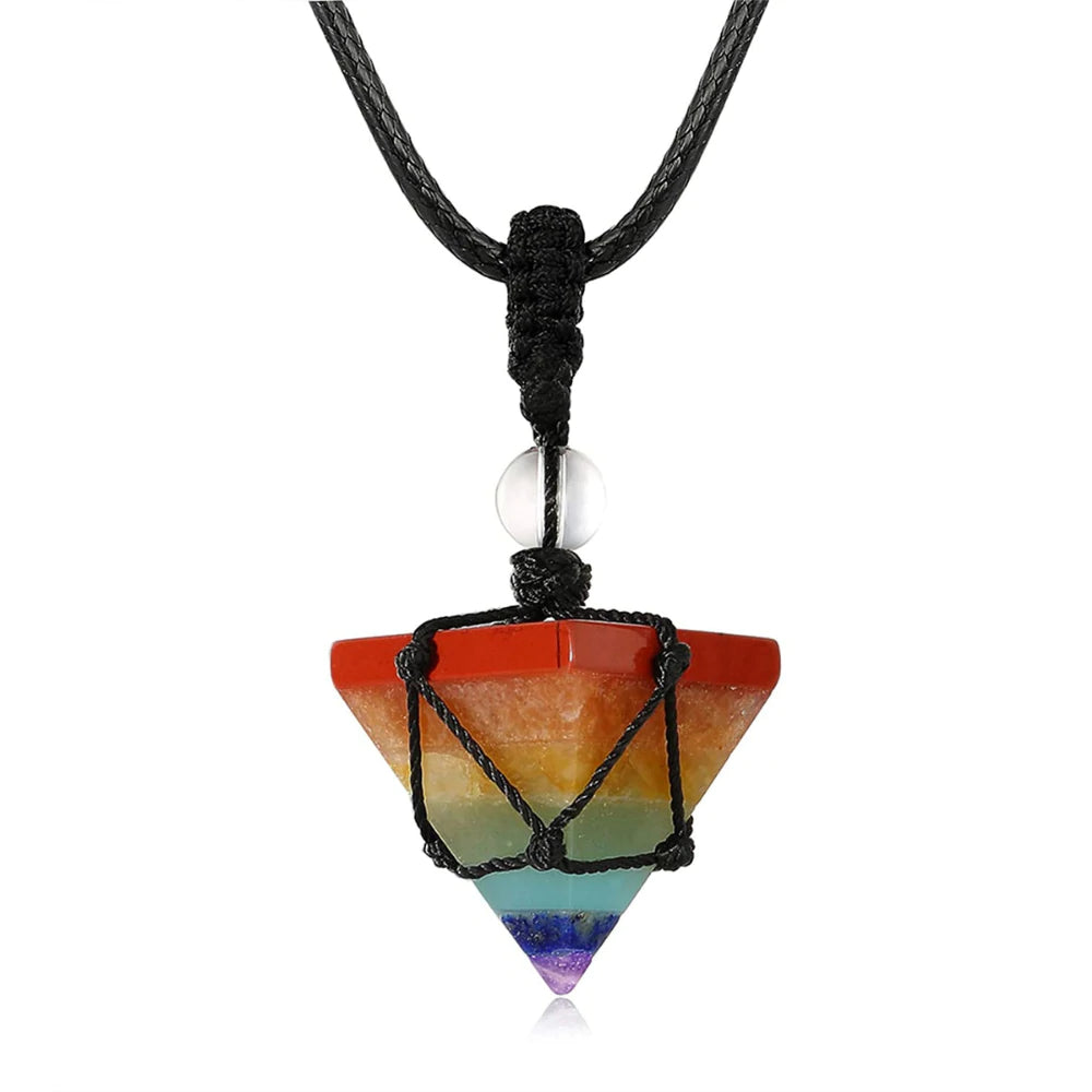 7 Chakras Pyramid Necklace