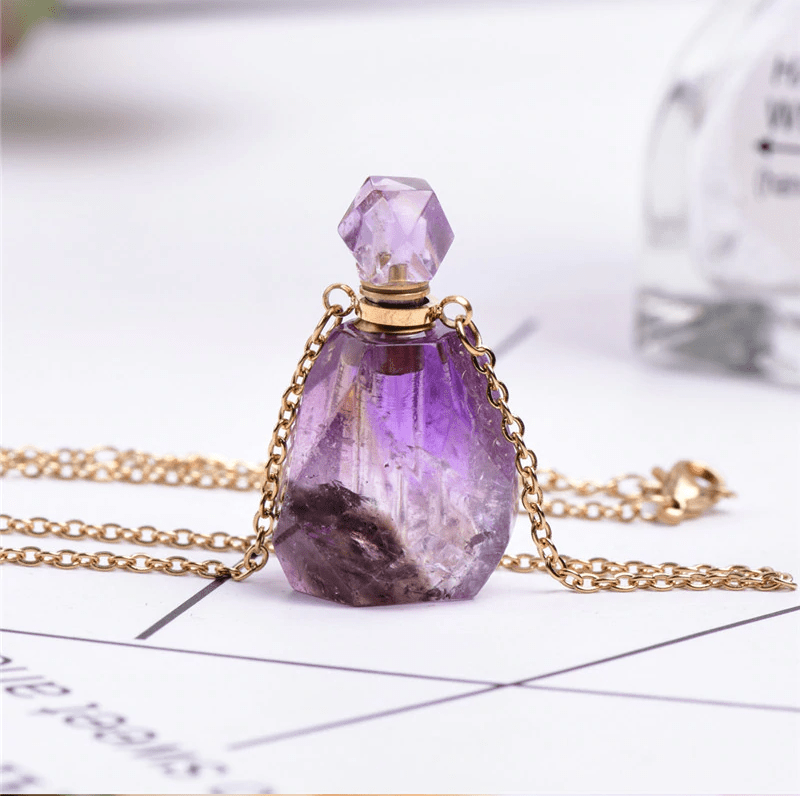 Crystal Essential Oil Necklace