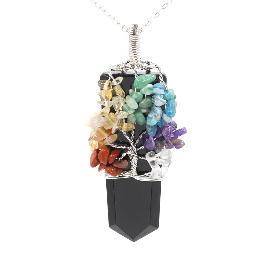 Tree Of Life Chakra Quartz Necklace