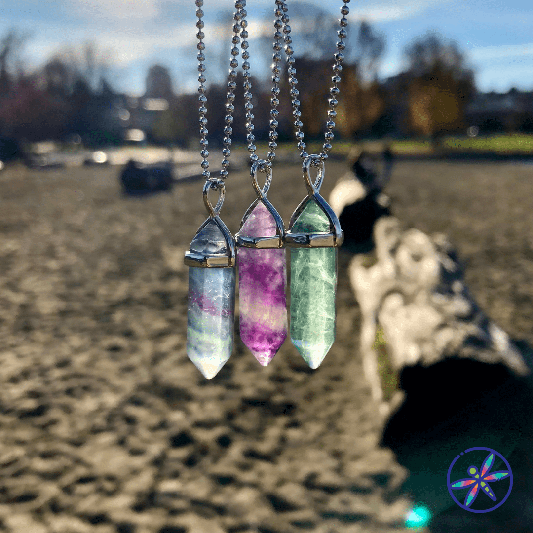 Fluorite Crystal Necklace set