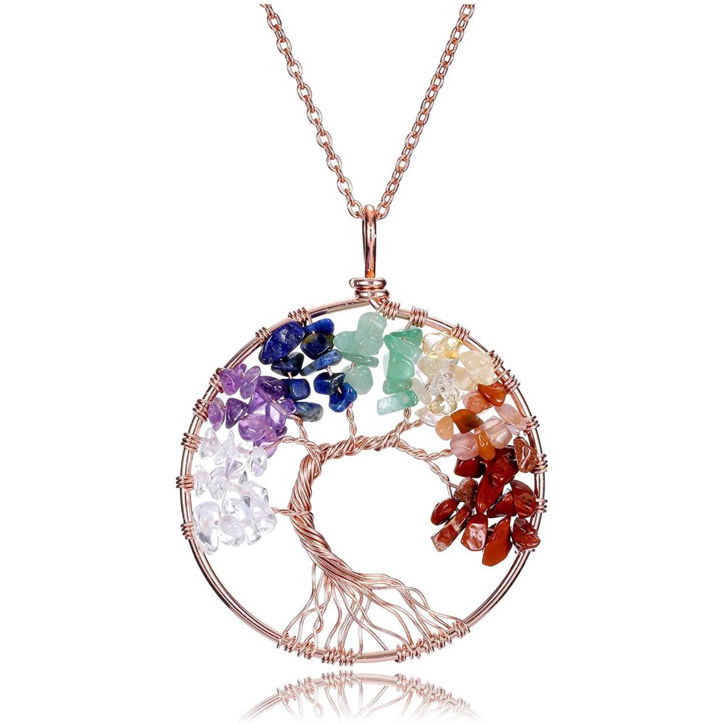 7 Chakras Tree of Life Pendant