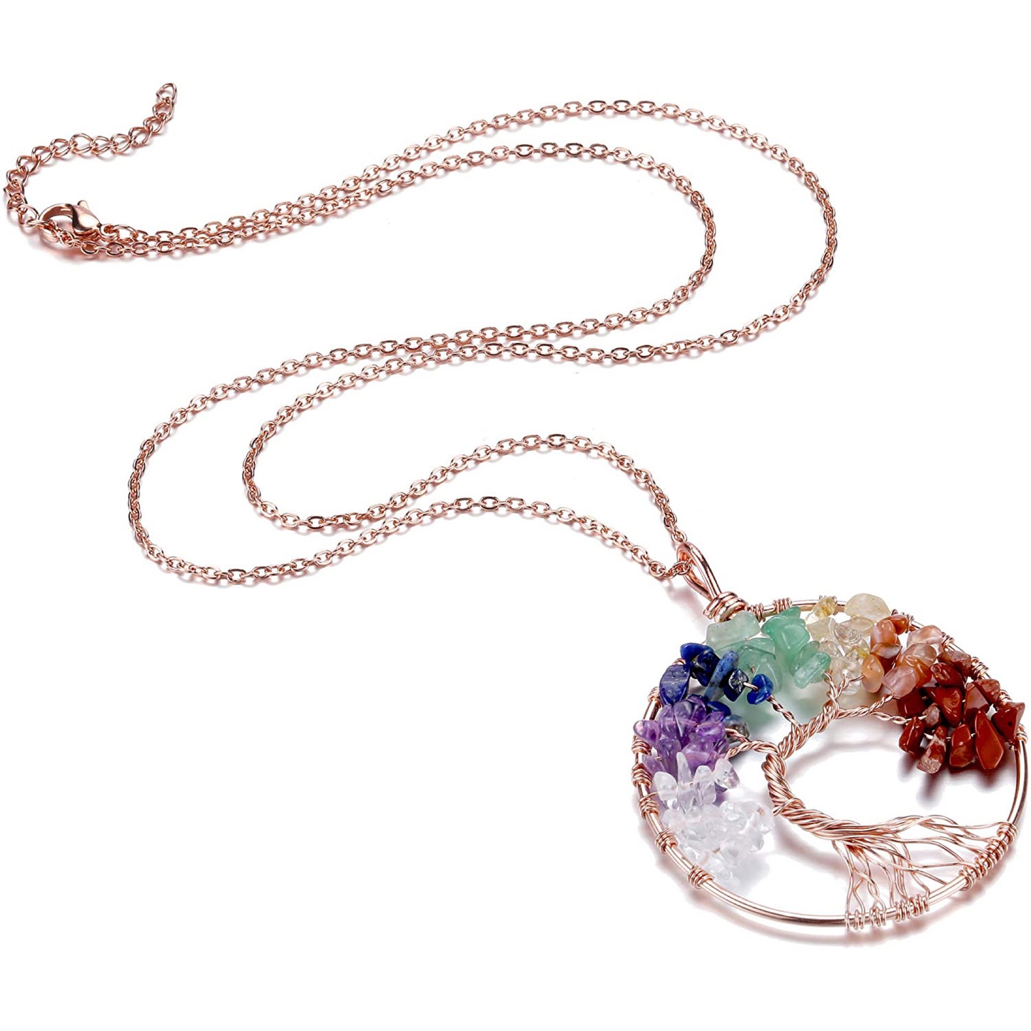 7 Chakras Tree of Life Pendant