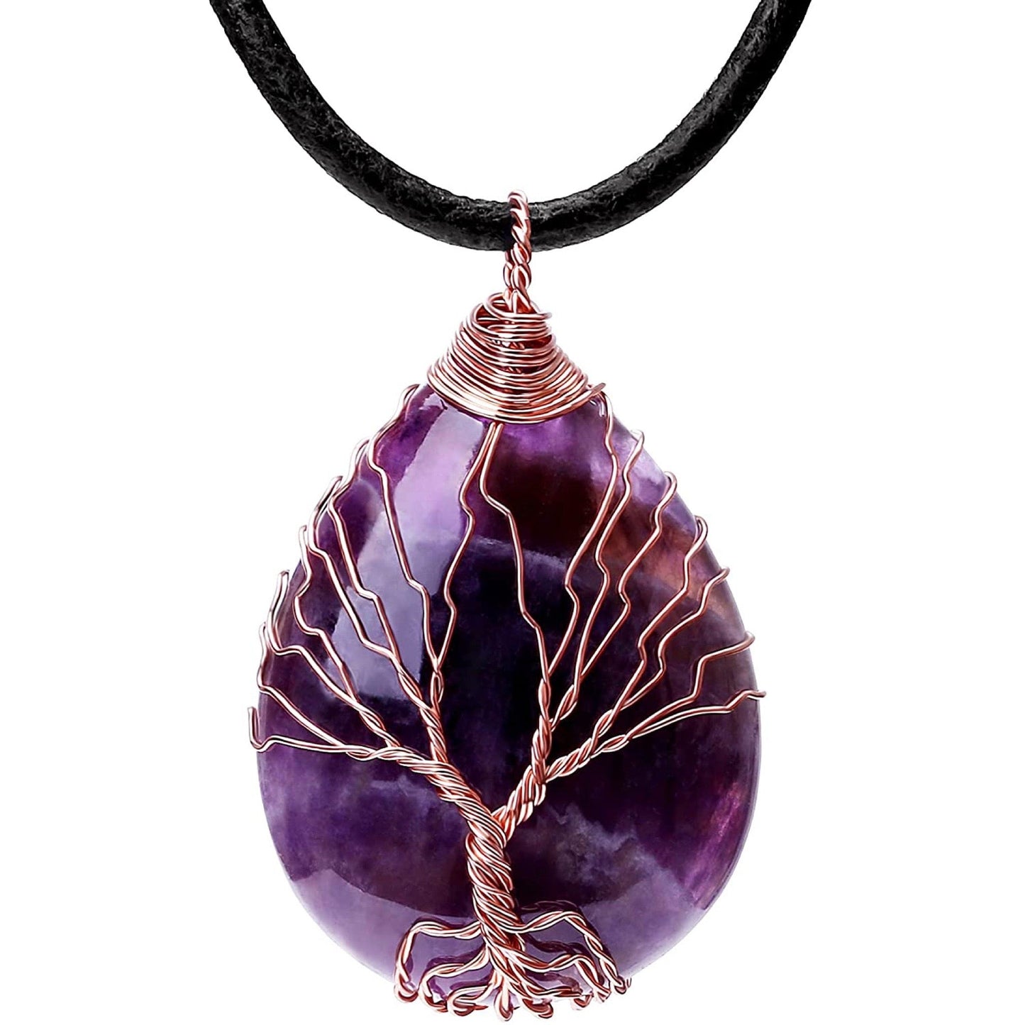 Amethyst Wire Wrap Tree of Life Necklace