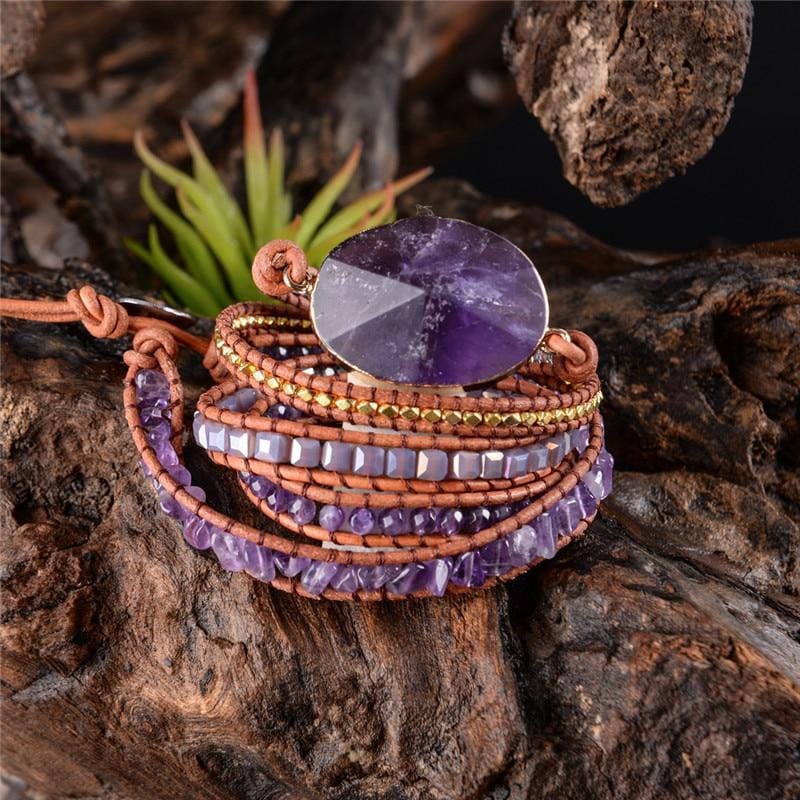 Amethyst Wrap Bracelet