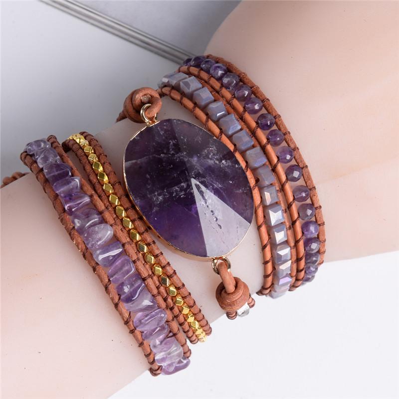 Amethyst Wrap Bracelet