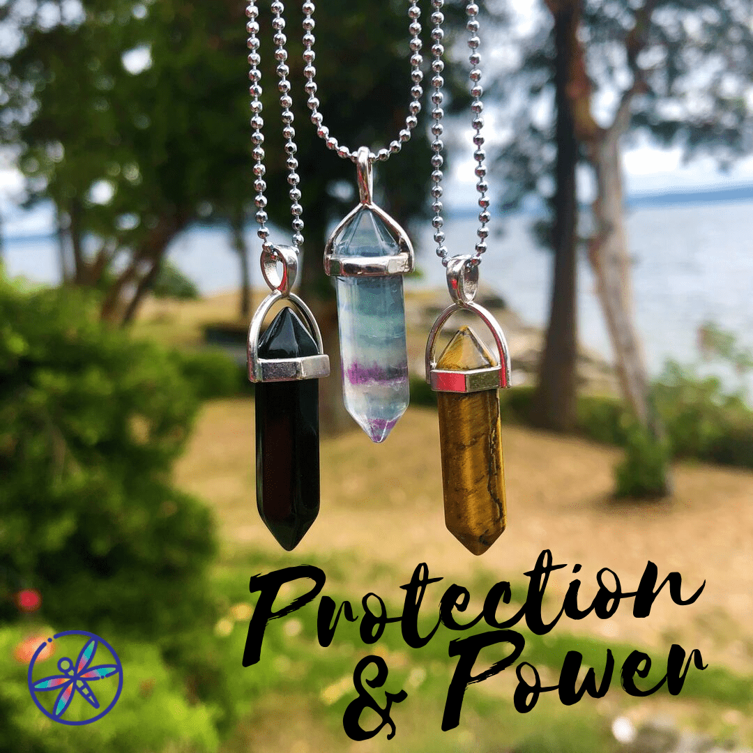 Protection & Power Crystal Necklace set