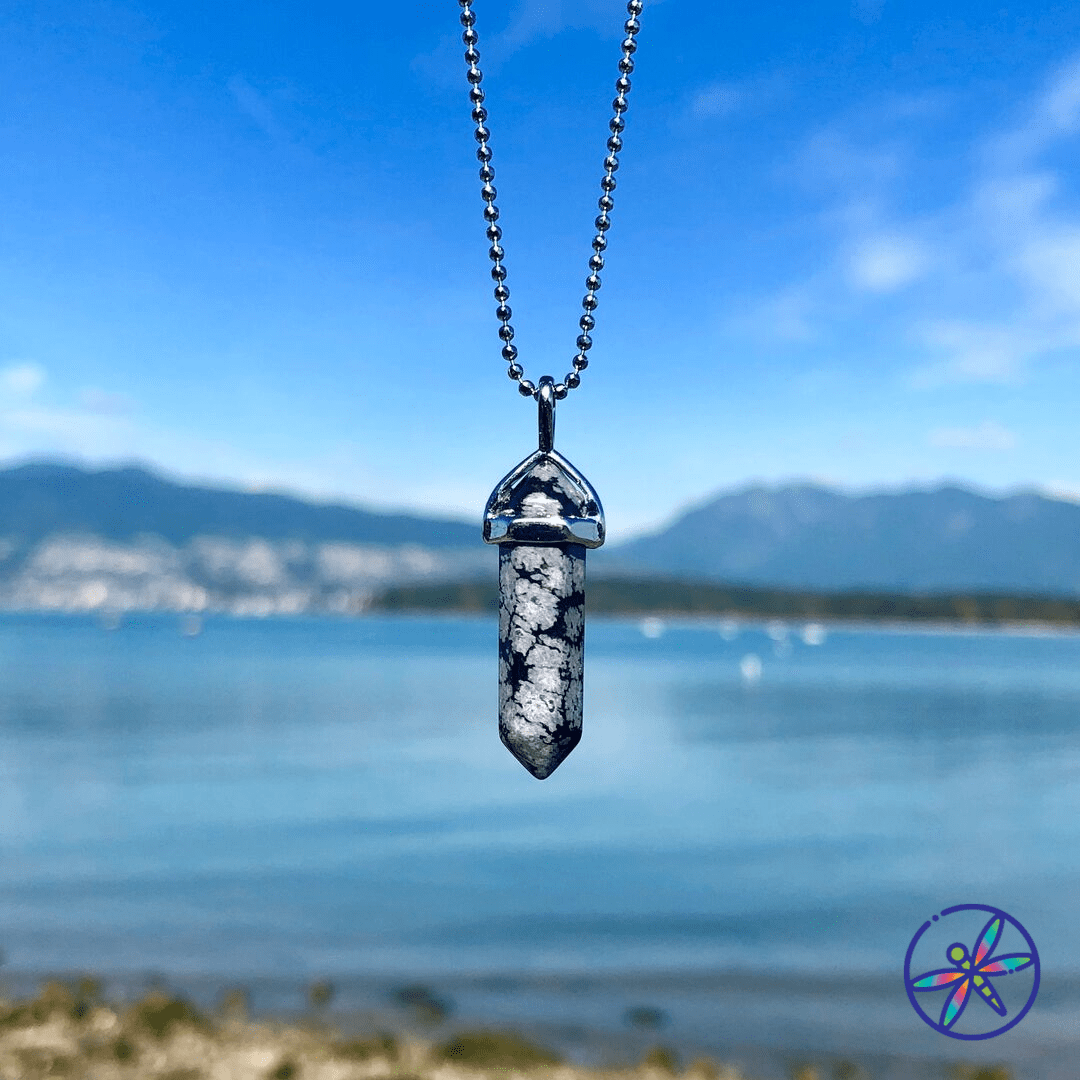 Snowflake Obsidian Pendant